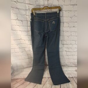 Vintage Y2K Moschino Peace Sign Flared Jeans 29